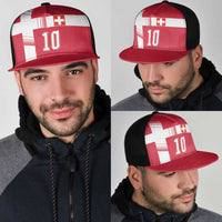 Custom Switzerland National Football Mesh Trucker Cap Abstract Topographic Wave Pattern