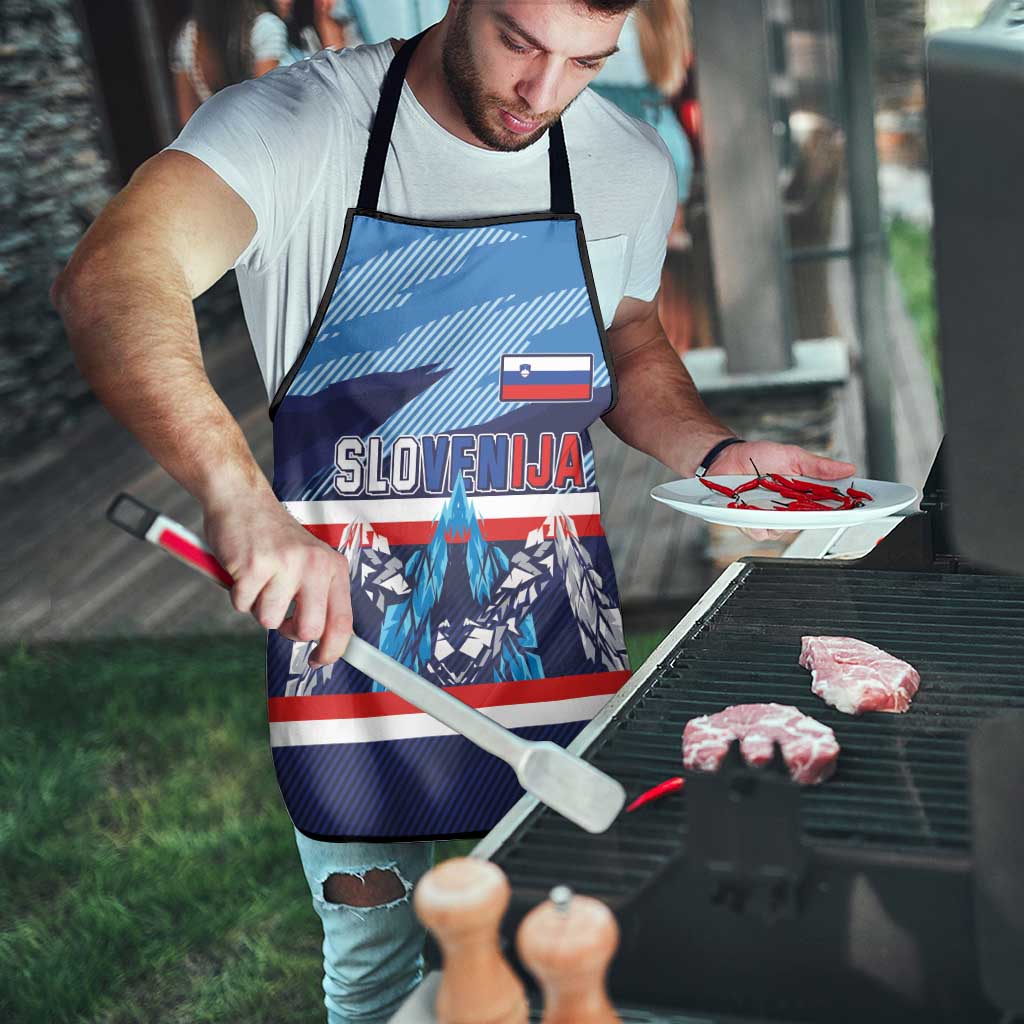 Slovenia Sport Fan Jersey Apron Broken Ice Style Patterns - Wonder Print Shop