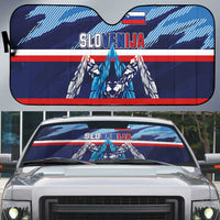 Slovenia Sport Fan Jersey Auto Sun Shade Broken Ice Style Patterns - Wonder Print Shop