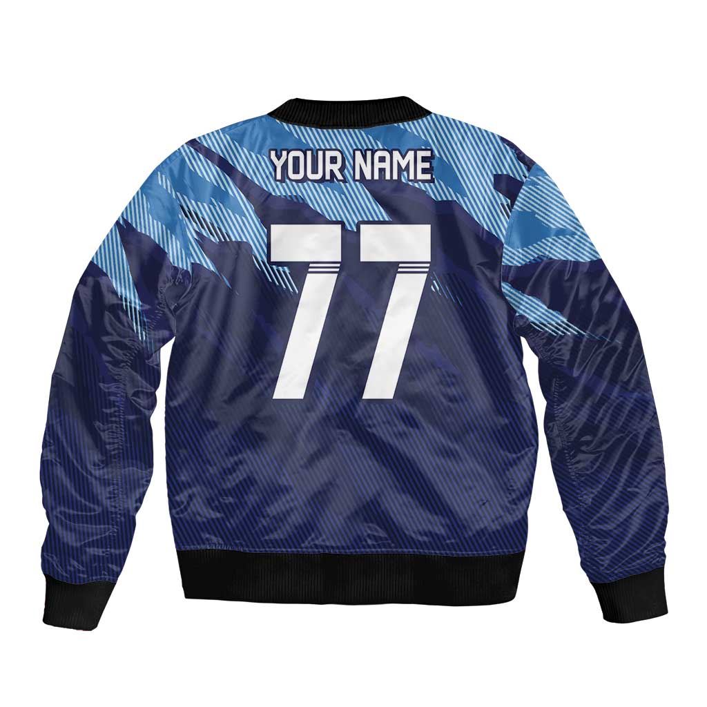 Custom Slovenia Sport Fan Jersey Bomber Jacket Broken Ice Style Patterns - Wonder Print Shop