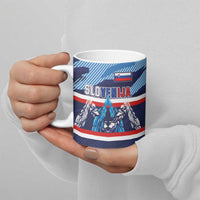 Custom Slovenia Sport Fan Jersey Ceramic Mug Broken Ice Style Patterns - Wonder Print Shop