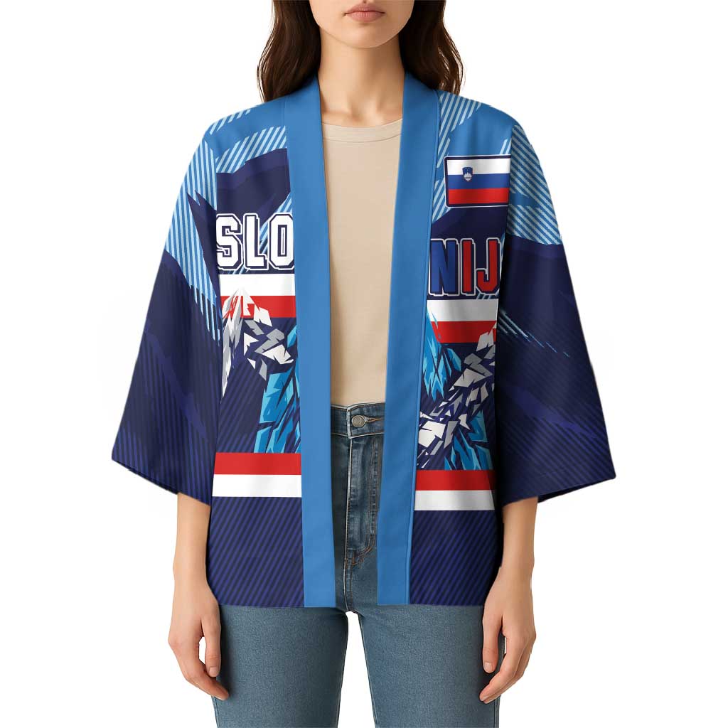 Custom Slovenia Sport Fan Jersey Kimono Broken Ice Style Patterns - Wonder Print Shop