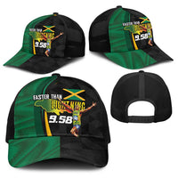 Jamaican Pride Baseball Net Cap 9.58 Seconds-Faster Than Lightning - Wonder Print Shop