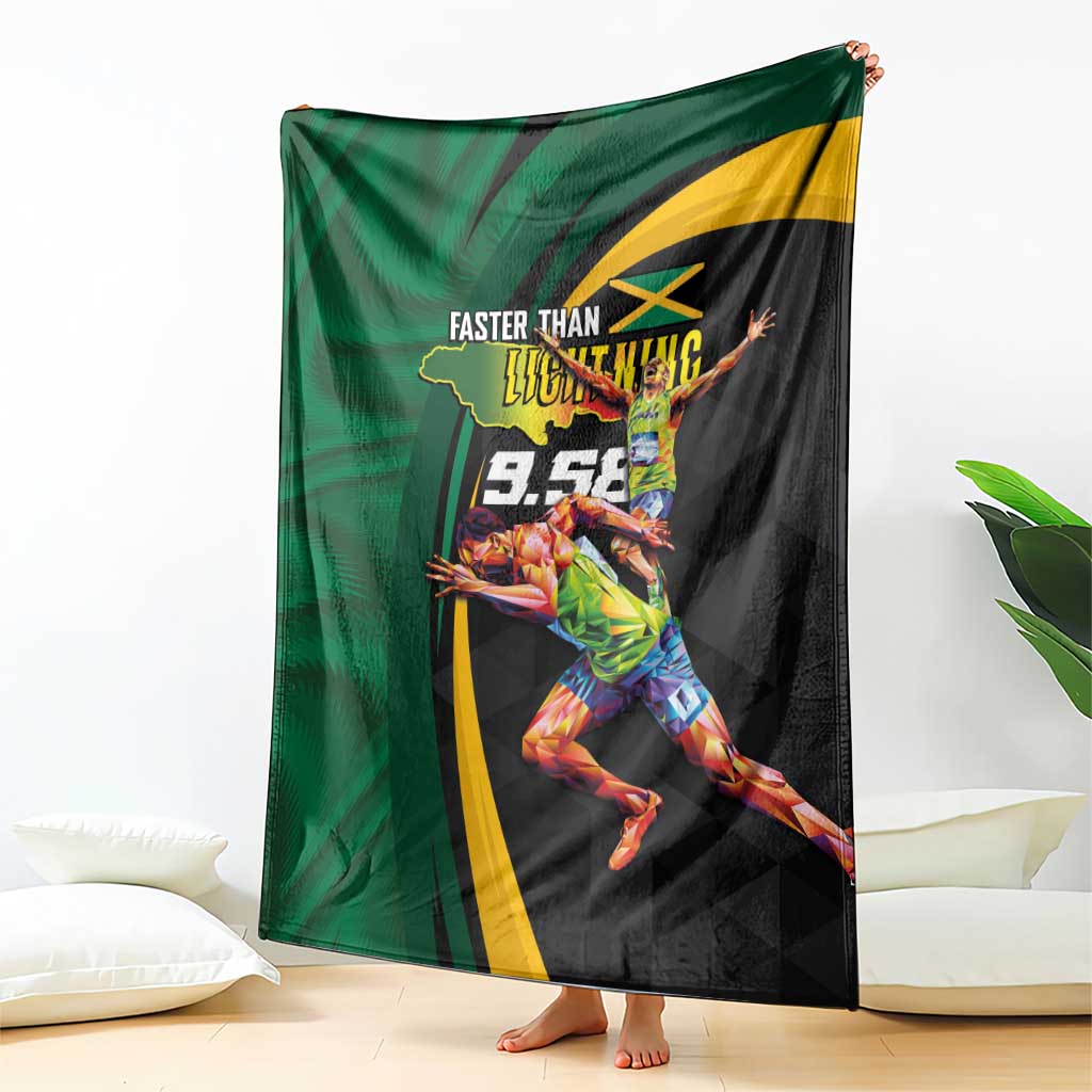 Jamaican Pride Blanket 9.58 Seconds-Faster Than Lightning - Wonder Print Shop