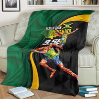 Jamaican Pride Blanket 9.58 Seconds-Faster Than Lightning - Wonder Print Shop