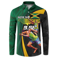 Jamaican Pride Button Sweatshirt 9.58 Seconds-Faster Than Lightning - Wonder Print Shop