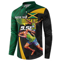 Jamaican Pride Button Sweatshirt 9.58 Seconds-Faster Than Lightning - Wonder Print Shop