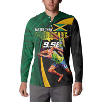 Jamaican Pride Button Sweatshirt 9.58 Seconds-Faster Than Lightning - Wonder Print Shop