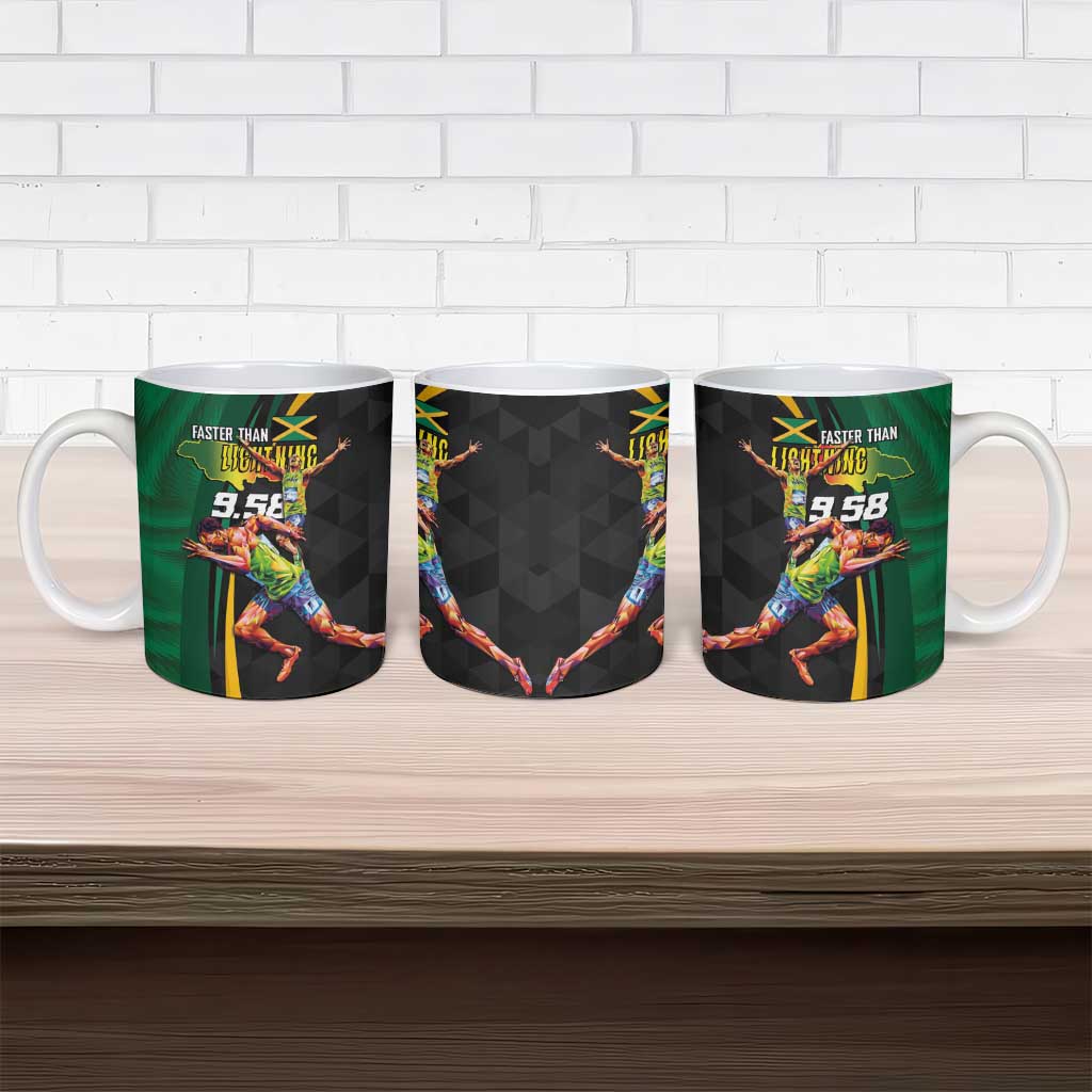 Jamaican Pride Ceramic Mug 9.58 Seconds-Faster Than Lightning - Wonder Print Shop