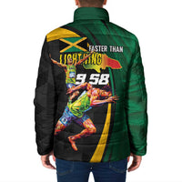 Jamaican Pride Padded Jacket 9.58 Seconds-Faster Than Lightning - Wonder Print Shop