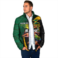 Jamaican Pride Padded Jacket 9.58 Seconds-Faster Than Lightning - Wonder Print Shop