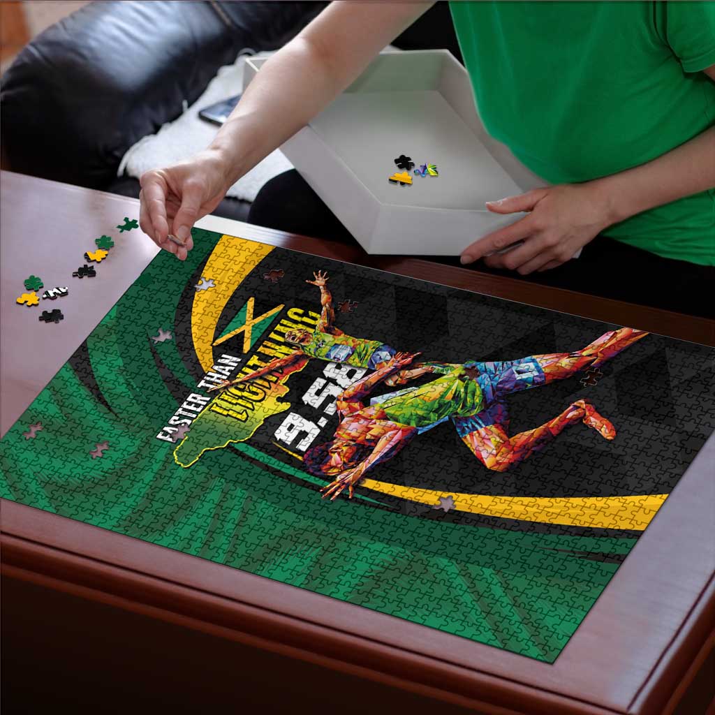 Jamaican Pride Puzzle 9.58 Seconds-Faster Than Lightning - Wonder Print Shop