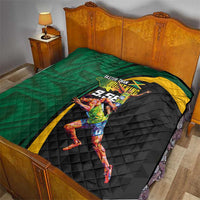 Jamaican Pride Quilt 9.58 Seconds-Faster Than Lightning - Wonder Print Shop