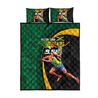Jamaican Pride Quilt Bed Set 9.58 Seconds-Faster Than Lightning - Wonder Print Shop