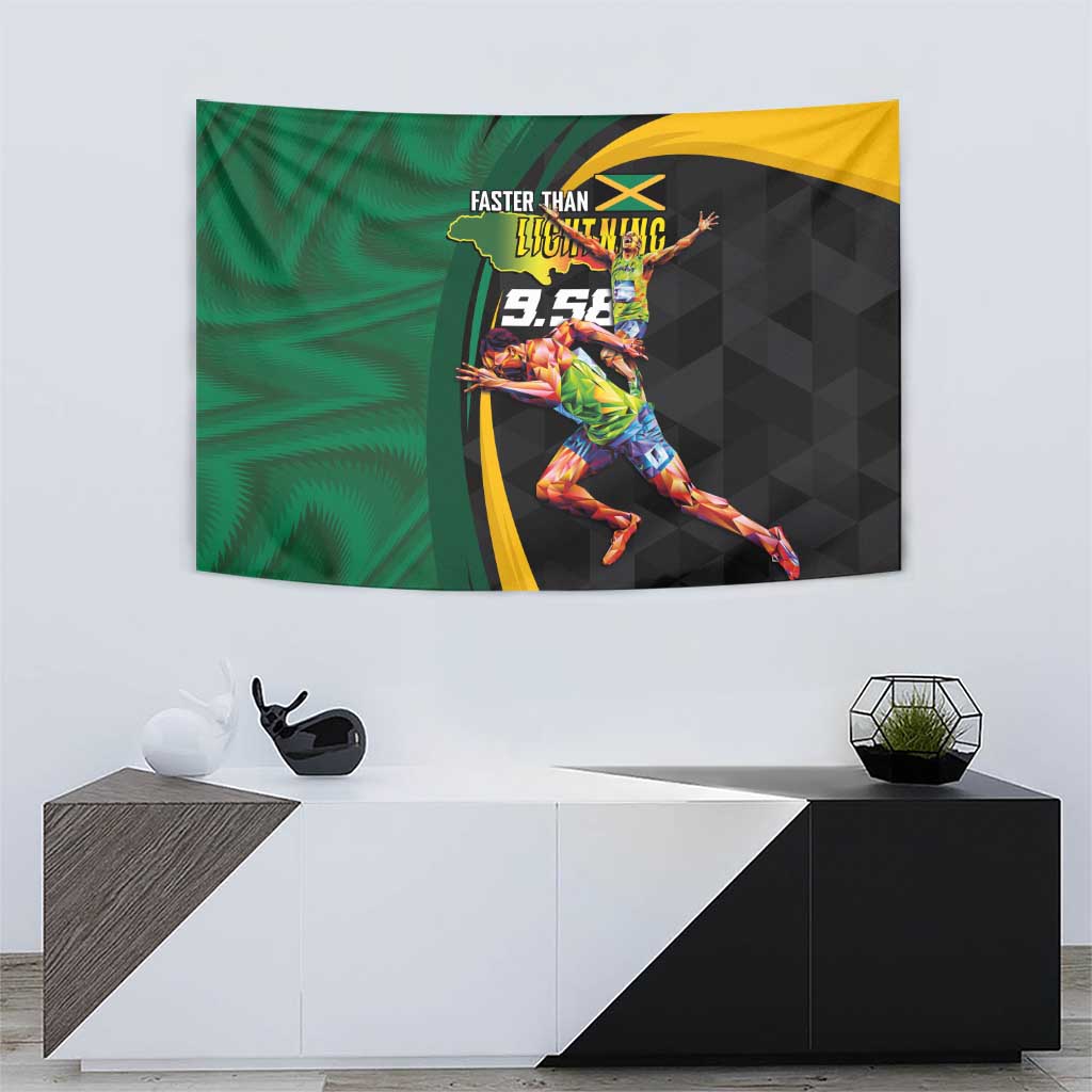 Jamaican Pride Tapestry 9.58 Seconds-Faster Than Lightning - Wonder Print Shop