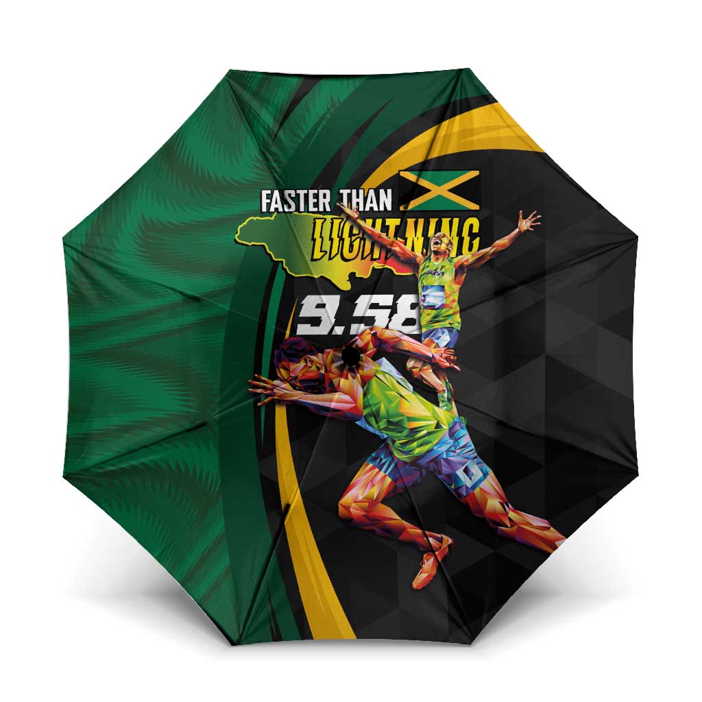 Jamaican Pride Umbrella 9.58 Seconds-Faster Than Lightning - Wonder Print Shop
