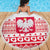 Polish Christmas Beach Blanket - Poland Emblem and Lachy Sadeckie Pattern - Wonder Print Shop