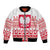 Polish Christmas Bomber Jacket - Poland Emblem and Lachy Sadeckie Pattern - Wonder Print Shop