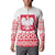 Polish Christmas Button Sweatshirt - Poland Emblem and Lachy Sadeckie Pattern - Wonder Print Shop