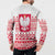 Polish Christmas Button Sweatshirt - Poland Emblem and Lachy Sadeckie Pattern - Wonder Print Shop