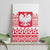 Polish Christmas Canvas Wall Art - Poland Emblem and Lachy Sadeckie Pattern - Wonder Print Shop