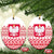 Polish Christmas Ceramic Ornament - Poland Emblem and Lachy Sadeckie Pattern - Wonder Print Shop