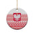 Polish Christmas Ceramic Ornament - Poland Emblem and Lachy Sadeckie Pattern - Wonder Print Shop