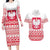 Polish Christmas Couples Matching Long Sleeve Bodycon Dress and Hawaiian Shirt - Poland Emblem and Lachy Sadeckie Pattern - Wonder Print Shop