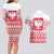 Polish Christmas Couples Matching Long Sleeve Bodycon Dress and Hawaiian Shirt - Poland Emblem and Lachy Sadeckie Pattern - Wonder Print Shop