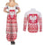 Polish Christmas Couples Matching Summer Maxi Dress and Long Sleeve Button Shirt - Poland Emblem and Lachy Sadeckie Pattern - Wonder Print Shop