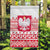 Polish Christmas Garden Flag - Poland Emblem and Lachy Sadeckie Pattern - Wonder Print Shop