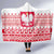 Polish Christmas Hooded Blanket - Poland Emblem and Lachy Sadeckie Pattern