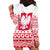 Polish Christmas Hoodie Dress - Poland Emblem and Lachy Sadeckie Pattern - Wonder Print Shop