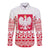 Polish Christmas Long Sleeve Button Shirt - Poland Emblem and Lachy Sadeckie Pattern - Wonder Print Shop