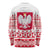 Polish Christmas Long Sleeve Shirt - Poland Emblem and Lachy Sadeckie Pattern - Wonder Print Shop