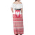 Polish Christmas Off Shoulder Maxi Dress - Poland Emblem and Lachy Sadeckie Pattern - Wonder Print Shop