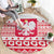 Polish Christmas Round Carpet - Poland Emblem and Lachy Sadeckie Pattern