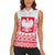 Polish Christmas Women Sleeveless Polo Shirt - Poland Emblem and Lachy Sadeckie Pattern - Wonder Print Shop