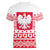 Polish Christmas Women V-Neck T-Shirt - Poland Emblem and Lachy Sadeckie Pattern - Wonder Print Shop