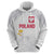 Custom Polish Football Jersey Zip Hoodie Polska Eagle Athletic Soccer - Wonder Print Shop