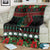 Mexican Christmas Blanket Feliz Navidad Aztec Eagle Emblem and Poinsettia