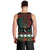 Mexican Christmas Men Tank Top Feliz Navidad Aztec Eagle Emblem and Poinsettia - Wonder Print Shop