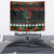 Mexican Christmas Tapestry Feliz Navidad Aztec Eagle Emblem and Poinsettia