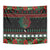 Mexican Christmas Tapestry Feliz Navidad Aztec Eagle Emblem and Poinsettia