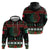 Mexican Christmas Zip Hoodie Feliz Navidad Aztec Eagle Emblem and Poinsettia - Wonder Print Shop