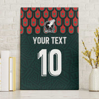 Dark green canvas wall art with Mexico logo, “YOUR TEXT” and large “10” number