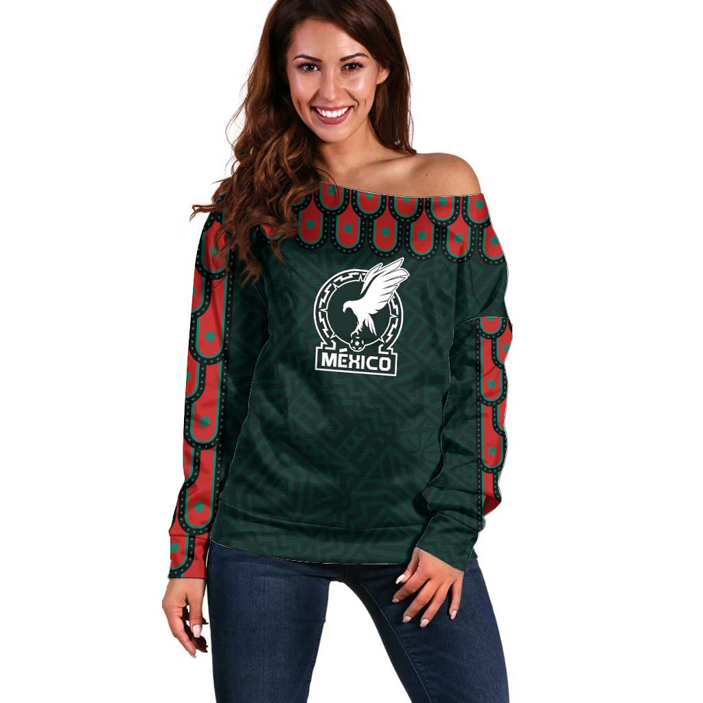 Custom Mexican Football Jersey Special Edition 2024 Off Shoulder Sweater - Wonder Print Shop