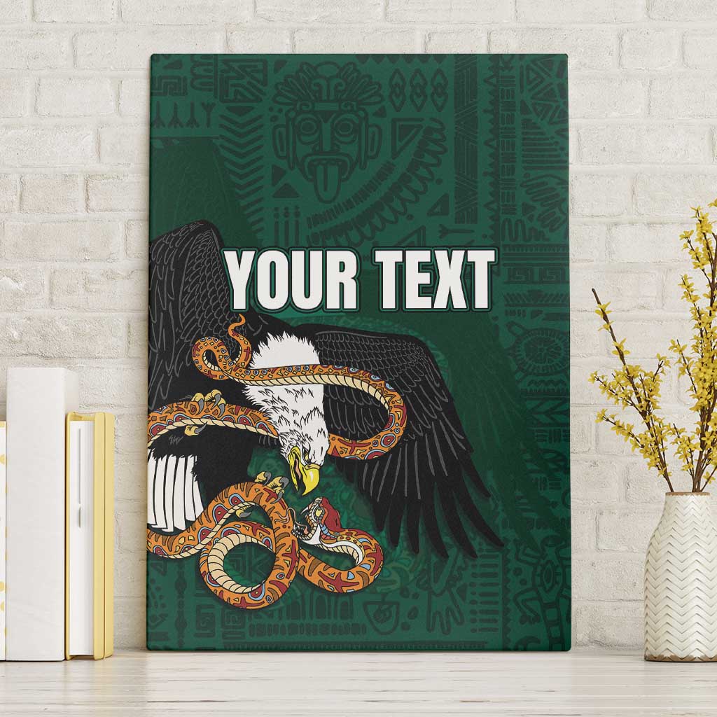 Personalized Mexican Culture Canvas Wall Art Aztec Spirit Mexico with Eagle Emblem and Maya Ancient