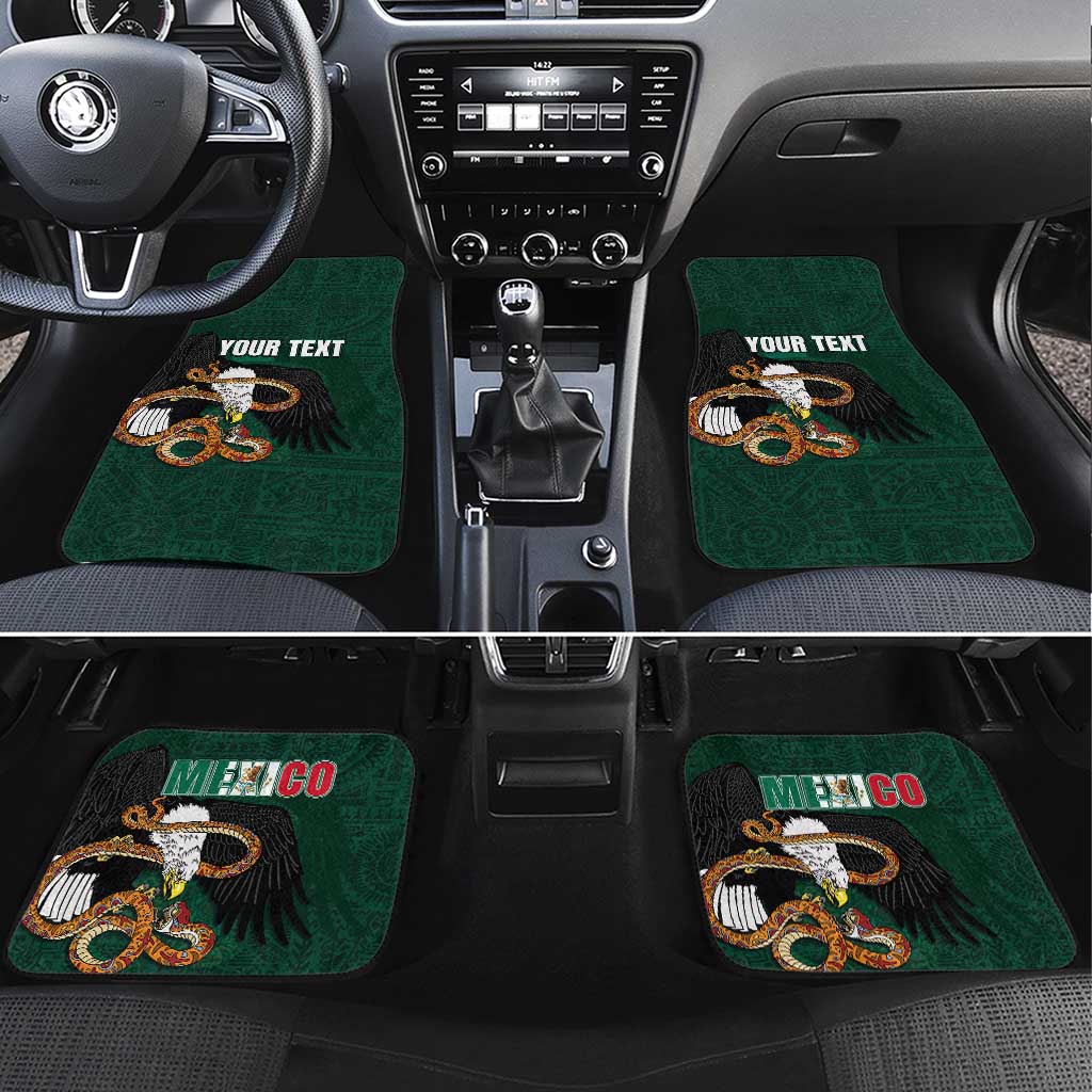 Personalized Mexican Culture Car Mats Aztec Spirit Mexico with Eagle Emblem and Maya Ancient