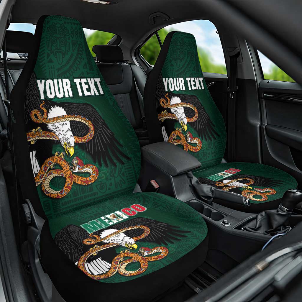 Personalized Mexican Culture Car Seat Cover Aztec Spirit Mexico with Eagle Emblem and Maya Ancient